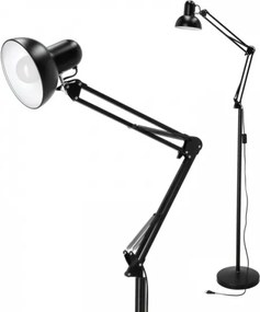 Rugalmas állólámpa AURIQ 1xE27/60W/230V 184 cm fekete