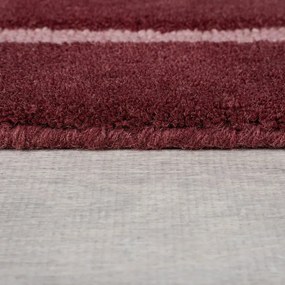 Borvörös kézi szövésű gyapjú szőnyeg 120x180 cm Split Ombre Shaped – Flair Rugs