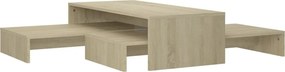vidaXL szerelt fa rakásolható dohányzóasztalszett 100x100x26,5 cm