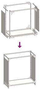 fekete hidegen hengerelt acél tűzifatároló 60x28x65 cm