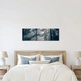 Fák képe a ragyogó nappal (órával) (90x30 cm)