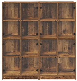 Magasfiú 2 pcs Öreg fa 136 x 37 x 142 cm Faanyag