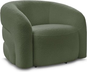 Zöld forgó buklé fotel Elina – Bobochic Paris