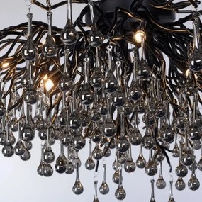 Paul Neuhaus 8092-18 - Felületre szerelt csillár ICICLE 14xG9/40W/230V átm. 100 cm fekete