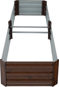 Magasított virágágy, barna, acél, NONKY TYP 6