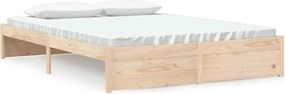 vidaXL King Size tömör fa ágykeret 150 x 200 cm
