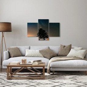Egy éjszakai égbolt fákkal képe (90x60 cm)