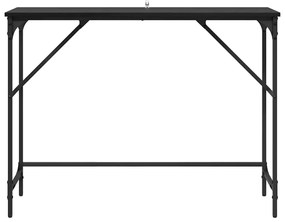 vidaXL Konzolasztal Fekete tölgy 100 x 32 x 75 cm Faanyag