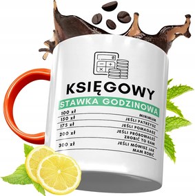 Narancssárga Bögre Könyvelőnek Ajándék fényképes nyomattal