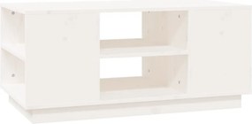 vidaXL fehér tömör fenyőfa dohányzóasztal 90 x 49 x 40,5 cm