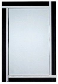 Lois fekete üveg keretes fali tükör 80x120 cm