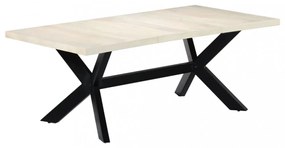 fehér tömör mangófa étkezőasztal 200 x 100 x 75 cm