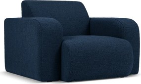 Sötétkék buklé fotel Molino – Micadoni Home