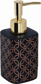 Glossy modern szappanadagoló, fekete – ideális a fürdőszobába