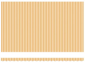 Automatikus Behúzható Napellenző - Narancs és Fehér, 500x300 cm