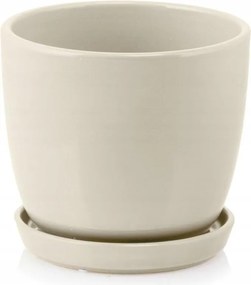 Kerámia Virágtartó Állvánnyal 15 x 14cm Krémszínű