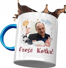 Kék Pawel Kukiz Kukiz 15 bögre Ajándék Nyomtatott Fotóval