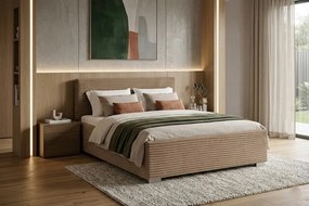 LUCI ágy 160x200 cm Bézs Matraccal