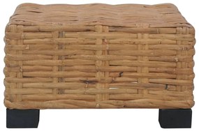 vidaXL természetes rattan dohányzóasztal 47 x 47 x 28 cm