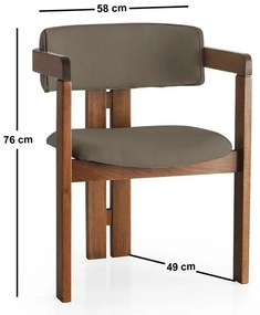 CO Light Brown and Walnut étkezőszék