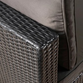 Kerti bútor szett fekete/barna színben – CALIENTE