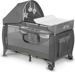 Lionelo - Utazóágy SVEN PLUS szürke