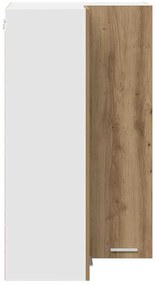 Függő szekrény Riga Artisan tölgy és fehér 57 x 57 x 100 cm