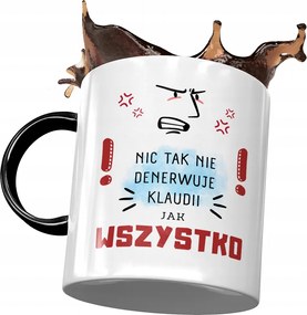 Fekete Bögre Klaudia Barátnő Feleség Ajándék Nyomtatott Fotóval