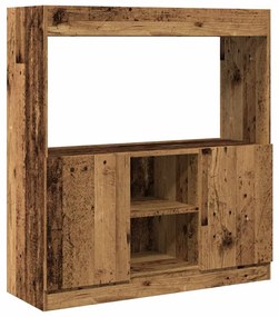 antik fa színű szerelt fa magasszekrény 92 x 33 x 100 cm