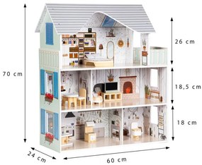 Ecotoys Emma Residence fából készült babaház