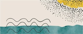Kép - Absztrakt festmény a strandról N⁰1 (120x50 cm)