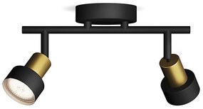 Philips - Spotlámpa CONDUIT 2xGU10/5W/230V fekete/réz