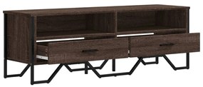 barna tölgy színű szerelt fa TV-szekrény 122 x 34 x 41 cm