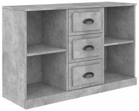 betonszürke szerelt fa tálalószekrény 104,5 x 35,5 x 67,5 cm