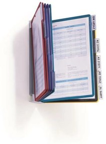 Bemutatótábla tartó, fali, 10 db bemutatótáblával, DURABLE VARIO&amp;reg; WALL 10, vegyes szín (DB556700)