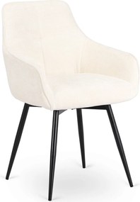 Kárpitozott étkezőszék LARISA, krémszínű
