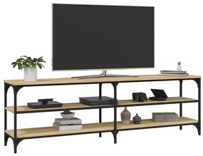 sonoma tölgy színű szerelt fa fali TV-szekrény 160x30x50 cm