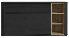 Komód BASKO fekete/tölgy