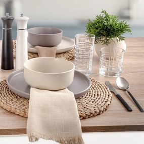 Fekete-ezüstszínű rozsdamentes acél evőeszköz készlet 24 db-os Skandi – Orion