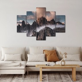 Kép - A ködben rejtett olasz dolomitok (150x105 cm)