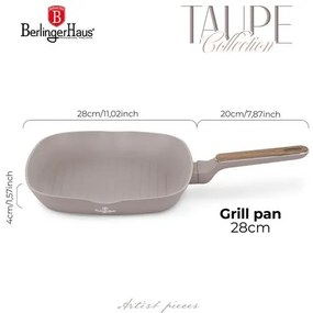 BerlingerHaus Grill serpenyő (28 cm) Taupe Collection BH/8335