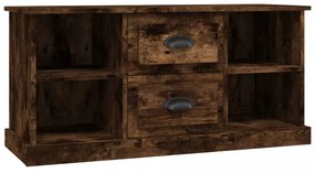füstös tölgy színű szerelt fa TV-szekrény 99,5x35,5x48 cm
