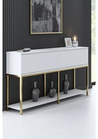 Konzolasztal Lord - White, Gold