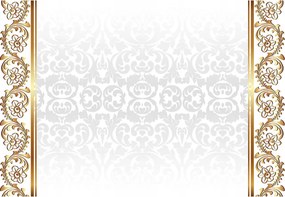 Fotótapéta flizelina Arany virágok dísz elegancia klasszikus 254x184 +ragasztó