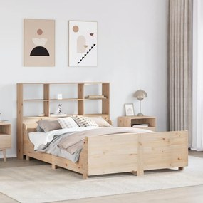 tömör fa könyvespolcos ágy matrac nélkül 120 x 190 cm