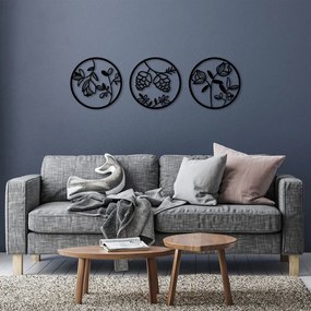 Fém fali dekoráció Floral – Wallity