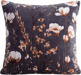 Kétoldalas Párnahuzat DUO SENSE ARVENA 45x45 cm mikroplüss/flanel, sötétszürke