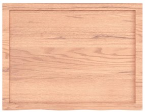 világosbarna kezelt tömör tölgyfa fali polc 80x60x(2-4) cm