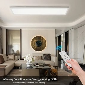 Brilagi-LED Fényerőszabályozható fürdőszobai lámpatest FRAME SMART LED/50W/230V IP44 fehér + távirányító