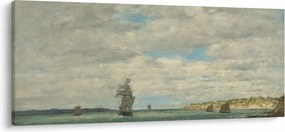 Kép - Eugène Boudin, Coast of Brittany, reprodukciók (120x50 cm)